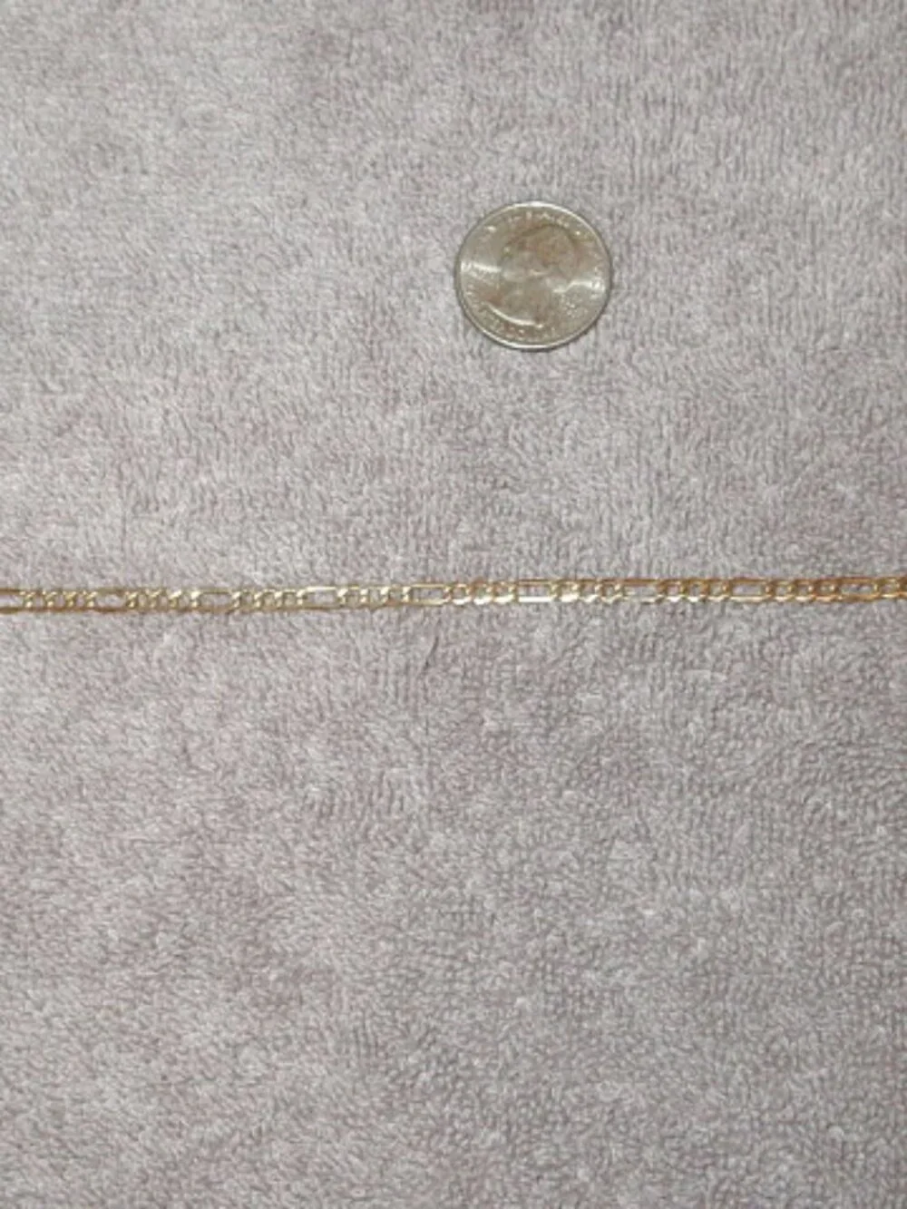 10K Solid Gold Mariner Anchor Anklet Chain 10